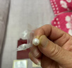 天使之淚S925銀淡水珍珠耳釘珍珠耳飾簡(jiǎn)約百搭素耳釘7-8mm 曬單實(shí)拍圖