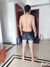 TRUHEIM德國品牌泳褲泳衣男士專(zhuān)業(yè)防尷尬男士泳褲平角新款速干大碼游泳 藍色幾何 L  (建議體重80-110斤) 曬單實(shí)拍圖