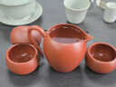 蘇蔻宜興紫砂套裝大紅袍茶具套裝純手工精品高端紫砂壺禮盒裝 半月一壺六杯 曬單實(shí)拍圖