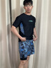 鴻星爾克（ERKE）男士泳衣泳褲防曬長(cháng)袖青少年分體大碼泡溫泉運動(dòng)游泳衣成人套裝 曬單實(shí)拍圖