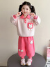迪士咪魯（DISHIMILU）女童寶寶套裝春裝2026新款春秋休閑1-8歲兒童裝女孩春季小孩衣服 XT878（上衣+褲子）-粉色 110 碼/身高100-110cm（3-4歲） 曬單實(shí)拍圖