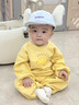 G.duck嬰兒衣服秋季少爺寶寶時(shí)髦洋氣衛衣分體套裝一歲小男孩嬰幼兒秋裝 黃色衛衣套裝 73 cm 曬單實(shí)拍圖