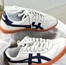 Onitsuka Tiger鬼塚虎復古德訓鞋耐磨平底男女鞋休閑板鞋百搭 TOKUTEN 淺灰色/深藍色 42.5 曬單實(shí)拍圖