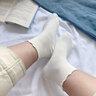 佰姿緣木耳邊襪子配小皮鞋女純棉短襪夏薄款樂(lè )福鞋花邊2026新款爆款中筒 【5雙】5奶白 均碼 花邊襪【10A抗菌防臭】 曬單實(shí)拍圖