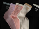 貓人女士襪子女春季純棉抑菌撞色中筒襪提花時(shí)尚百搭輕運動(dòng)女襪5雙裝 曬單實(shí)拍圖