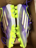 adidas F50 LEAGUE人造草皮2G/3G AG超輕定制短釘足球鞋阿迪達斯   紫色/白色/亮檸檬黃(推薦選大半碼)   38 曬單實(shí)拍圖