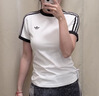 阿迪達斯（adidas）三葉草系列 女 3S TEE SLIM 短袖T恤 KD3683 白色 M 曬單實(shí)拍圖