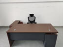 辦公桌老板桌小型單人簡(jiǎn)約現代2026新款辦公室輕奢大電腦桌 120*60【加厚32MM桌面】胡桃色 【自行安裝-送安裝工具和教程】 曬單實(shí)拍圖