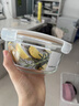 樂(lè )扣樂(lè )扣玻璃保鮮盒大容量飯盒微波爐加熱專(zhuān)用圓形碗帶蓋上班族帶飯便當盒 曬單實(shí)拍圖