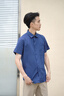 金利來(lái)【亞麻】2026春夏新款短袖襯衫男士透氣舒適休閑純色口袋通勤襯衣 藏藍-95 S 165/84A 推薦90-110斤 曬單實(shí)拍圖