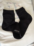浪莎襪子女純棉夏季抗菌女襪中筒女士全棉吸汗黑色休閑棉襪子6雙 曬單實(shí)拍圖