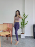 回力運動(dòng)褲女新款春夏季跑步健身假兩件修身戶(hù)外褲女生顯瘦速干瑜伽褲 星黛紫【高彈舒適】 L 【建議體重115-130斤】 曬單實(shí)拍圖