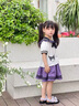 G.duck小黃鴨童裝女童套裝夏季新款庫洛米衣服兒童夏裝裙子女孩夏天服裝 圖片色送愛(ài)心領(lǐng)結 90 cm 曬單實(shí)拍圖