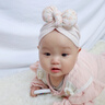 嬰兒帽子春薄款0到3個(gè)月女寶寶印度帽小月齡公主囟門(mén)帽新生兒胎帽 花布蝴蝶-粉色 大碼:帽圍（38-46cm），建議3個(gè)月-1歲 曬單實(shí)拍圖