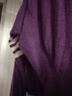 【拉夫勞倫制造商】女士純綿羊毛連帽條紋針織衫新款長(cháng)袖羊毛衫 羅蘭紫 XL 120-135斤 曬單實(shí)拍圖