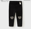 戴維貝拉兒童彈力打底褲女童冬裝加絨褲子女寶休閑褲 曬單實(shí)拍圖