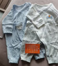 貝瑞加（Babyprints）嬰兒連體衣2件裝新生兒A類(lèi)純棉爬服男女寶寶滿(mǎn)月服四季哈衣 藍59 曬單實(shí)拍圖