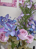 京東鮮花莫奈花園假花仿真花擺設紫色裝飾花束喬遷輕奢高級感拍照道具高檔 曬單實(shí)拍圖
