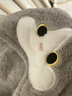 babycare嬰兒浴巾暖絨洗澡巾光暖黑科技斗篷浴袍-卷卷德文貓-105*105cm 曬單實(shí)拍圖