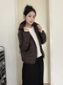 波司登（BOSIDENG）26春季鴨絨輕薄羽絨服三防科技女基礎輕暖外套B260135002 焦糖咖色7637-三防面料 S 160/84A 體重約100-110斤 曬單實(shí)拍圖