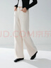 森馬（Semir）牛仔褲女春含萊賽爾闊腿褲2026新款復古港風(fēng)遮肉顯腿長(cháng)拖地褲 奶白10501 L 曬單實(shí)拍圖