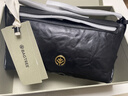 BAGTREE【明星同款】包包樹(shù)奶盒包植鞣皮單肩斜挎腋下通勤Hobo枕頭女士包 檀黑色-中號【磁吸拉鏈款】 高級小眾 曬單實(shí)拍圖