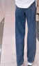 【高腰顯瘦】高腰窄版闊腿牛仔褲女顯瘦垂感小個(gè)子直筒褲褲子 復古藍九分 M 碼 建議98-108斤 曬單實(shí)拍圖