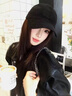 Charm Kendo棒球帽女遮陽(yáng)帽戶(hù)外運動(dòng)百搭韓版大頭圍顯臉小休閑純色鴨舌帽 暗夜黑 曬單實(shí)拍圖