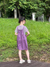 G.duck小黃鴨女童夏裝套裝2026洋氣新款兒童背帶褲兩件套中大童女孩衣服 紫色 120 cm 曬單實(shí)拍圖