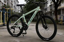 永久山地車(chē)自行車(chē)成人男女款青少年學(xué)生減震越野雙碟剎變速自行車(chē) （H600）冰檸綠-輻條輪 24英寸 24速 曬單實(shí)拍圖