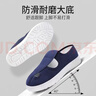 牧瑯 防靜電無(wú)塵四孔鞋加厚軟底防塵透氣電子廠(chǎng)車(chē)間防護鞋實(shí)驗室男女款工作鞋 藏青PU底四孔鞋 42 曬單實(shí)拍圖