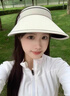 小稚氣無(wú)痕防曬帽女新款大帽檐空頂帽子夏款無(wú)感一體遮陽(yáng)帽可折疊太陽(yáng)帽 白色 【M標糖果色空頂帽】 曬單實(shí)拍圖