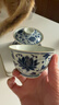 三勤堂青花纏枝蓮蓋碗手工功夫茶具套組景德鎮高檔陶瓷仿古主人杯泡茶器 青花纏枝蓮三才蓋碗（合格品） 曬單實(shí)拍圖