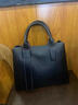 香港IT真皮手提包2026新款百搭托特包時(shí)尚女包單肩包大容量手拎包 黑色 曬單實(shí)拍圖