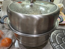 康巴赫蒸鍋304不銹鋼蒸籠食品級雙層湯鍋家用蒸煮燉燃氣灶電磁爐通用 【升級防燙｜加厚304】 3層 32cm 曬單實(shí)拍圖