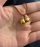 金至福黃金葫蘆吊墜足金福祿掛墜編繩古法絲絨項鏈送女友送男友節日禮物 噴砂面葫蘆吊墜(小版） 約0.85g（多退少補） 曬單實(shí)拍圖