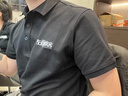衫空夏季短袖工作服工衣定制T恤polo衫印字文化衫企業(yè)服裝工裝印logo 【A款-純色領(lǐng)】黑色 XL 曬單實(shí)拍圖