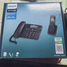 飛利浦（PHILIPS）PHILIPS 數字無(wú)繩電話(huà)機 無(wú)線(xiàn)固定座機電話(huà)子母機辦公家用 一鍵撥號/電話(huà)本 DCTG188一拖一 黑色 曬單實(shí)拍圖