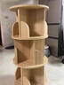 實(shí)木旋轉書(shū)架360度一體靠墻可移動(dòng)轉拐角書(shū)柜臥室床頭落地置物架 五層1.6m高_原木色_免漆松木 曬單實(shí)拍圖