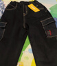 巴拉巴拉（BALABALA）男童長(cháng)褲兒童純棉時(shí)尚牛仔褲款秋裝工裝褲拜年服 牛仔水洗黑98201 105 cm 曬單實(shí)拍圖