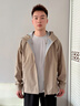 波司登（BOSIDENG）2026春季男士短款商務(wù)高智通勤連帽極簡(jiǎn)時(shí)尚外套B261214215 浮石卡其7H20 M 175/96A 體重約130-140斤 曬單實(shí)拍圖