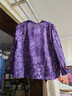 【爆款推薦】2026新款春夏V領(lǐng)冰絲襯衫大碼時(shí)髦長(cháng)袖上衣打底小衫 紫色煙花 （春夏款） 3XL (推薦125-135斤) 曬單實(shí)拍圖