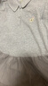馬·拉?。∕.Latin）/童裝兒童網(wǎng)紗polo夏新款花苞袖女童大小童連衣裙 淺雜灰 150 曬單實(shí)拍圖