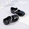M1&M2西班牙童鞋兒童公主鞋水晶方頭小皮鞋春秋女童舒適軟底防滑3-6歲 黑色 27 碼 適合腳長(cháng)16~16.5cm 曬單實(shí)拍圖