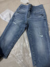 MISS SIXTY2025春季新款含桑蠶絲牛仔褲女三環(huán)高腰顯瘦七分小個(gè)子 淺藍 25 曬單實(shí)拍圖