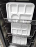 格興A8仿瓷分格餐盤(pán)商用密胺餐具食堂學(xué)校四格六格快餐盤(pán)長(cháng)方形分格盤(pán) 升級款A8白色-特厚六格單盤(pán)【加量不加價(jià)】重415g 曬單實(shí)拍圖
