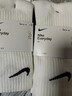 耐克(NIKE)襪子男子 舒適透氣運動(dòng)襪 中筒襪三雙裝SX7676-100白L 曬單實(shí)拍圖