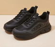 足力健男鞋新款老人鞋輕便耐磨爸爸鞋中老年緩震休閑健步鞋9235 黑色 40 曬單實(shí)拍圖