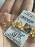 明牌珠寶足金黃金蝴蝶項鏈福迭而至套鏈送禮精選AFB0139 約5.30克 曬單實(shí)拍圖