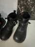 紅蜻蜓兒童秋冬季二棉鞋女童鞋皮靴子短靴中大童馬丁靴Q54BM002黑色36 曬單實(shí)拍圖